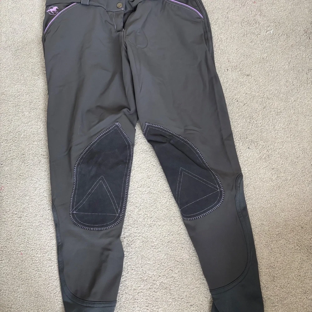 32R Piper evolution, charcoal with power purple, knee patch. Great Condition - Picture 2 of 4
